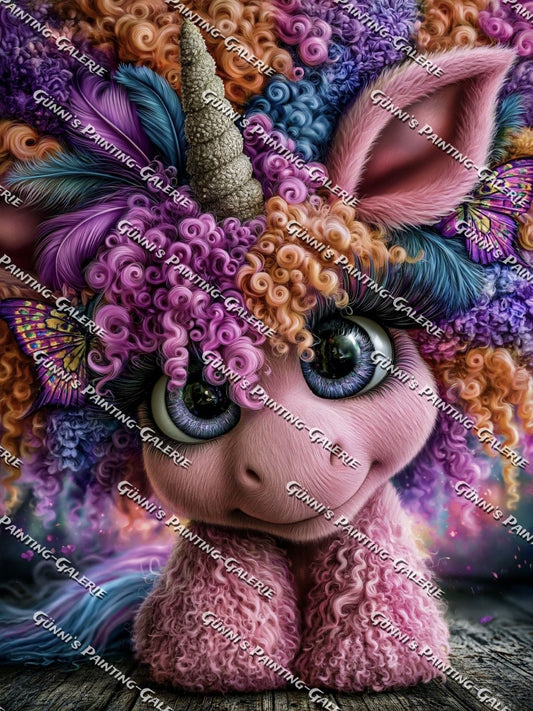 Fluffy Unicorn by QN 75x100 250 Farben