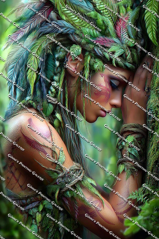 Die Hüterin der Natur by Elly_A.I. 80x120 280 Farben