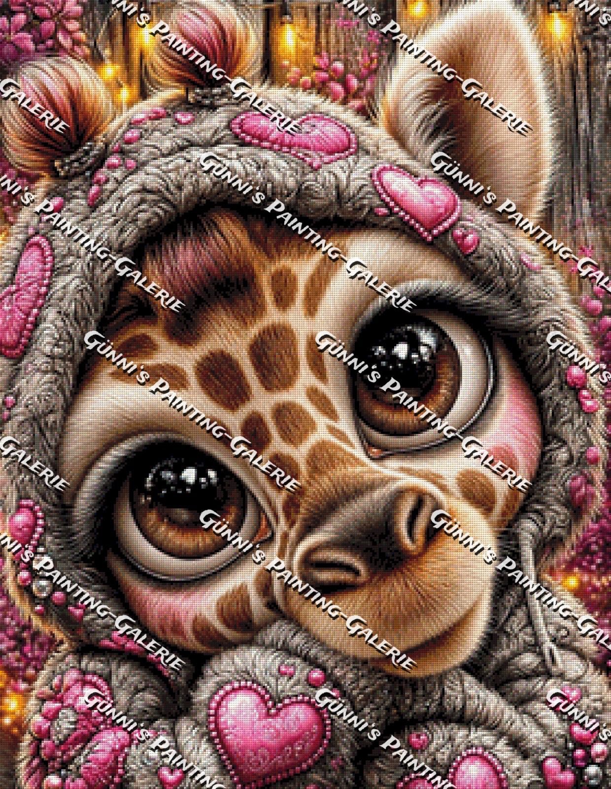 Herzensgiraffe by Andy‘s_AI_Art 70x90 225 Farben