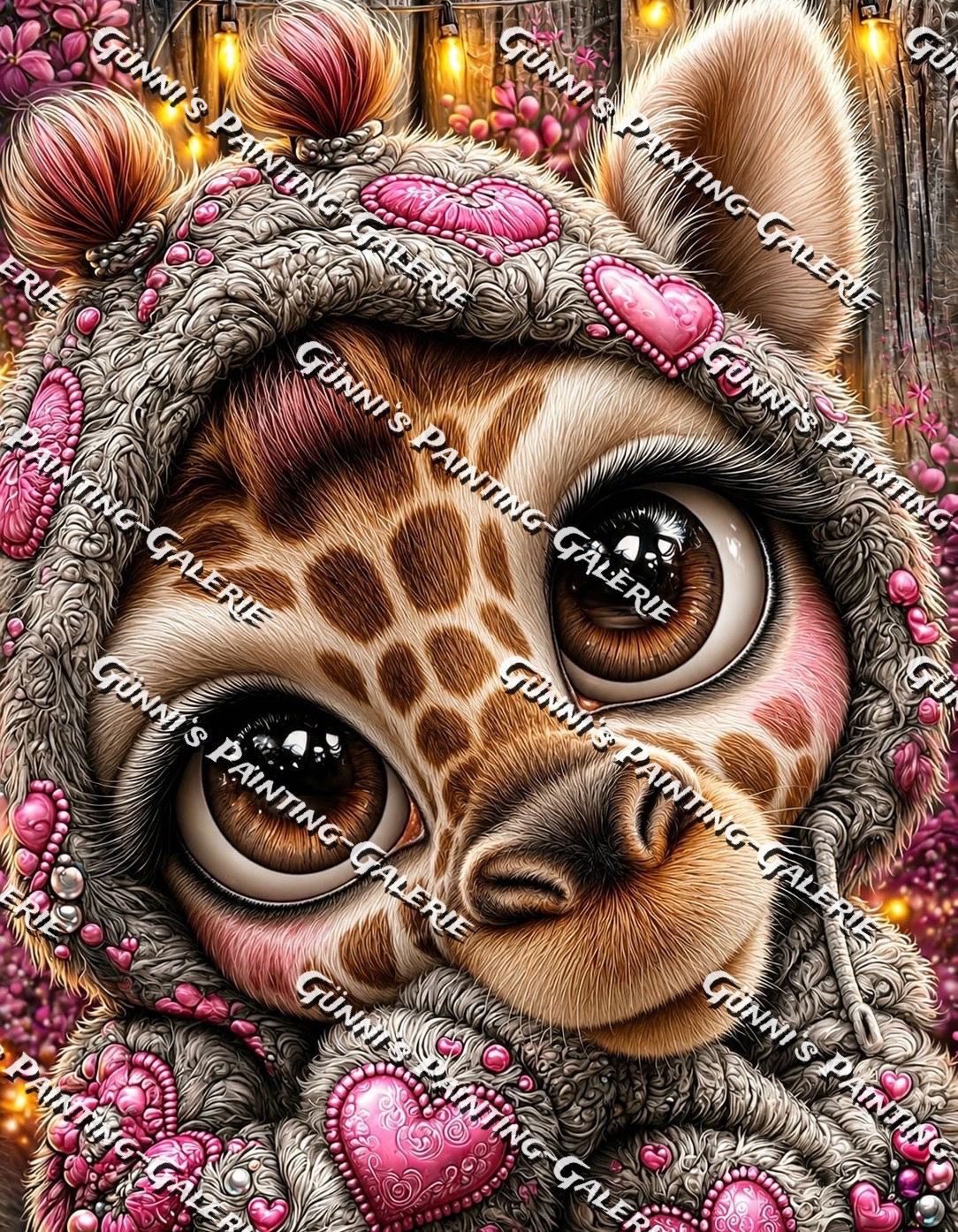 Herzensgiraffe by Andy‘s_AI_Art 70x90 225 Farben