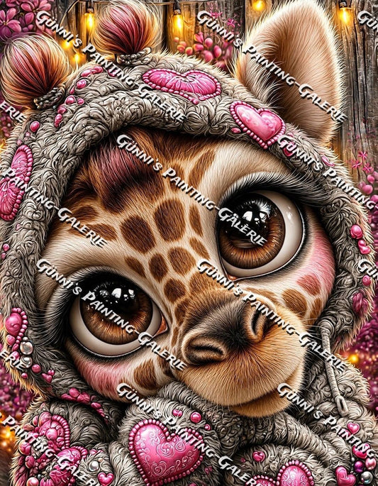 Herzensgiraffe by Andy‘s_AI_Art 70x90 225 Farben