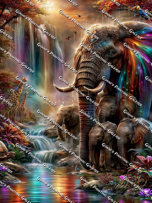 Die Hüter der goldenen Savanne by Andy‘s_AI_Art 90x120 330 Farben