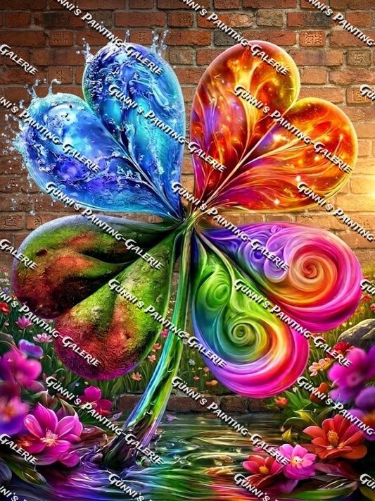 Das Kleeblatt der Elemente by illumaris KI_Art 90x120 447 Farben