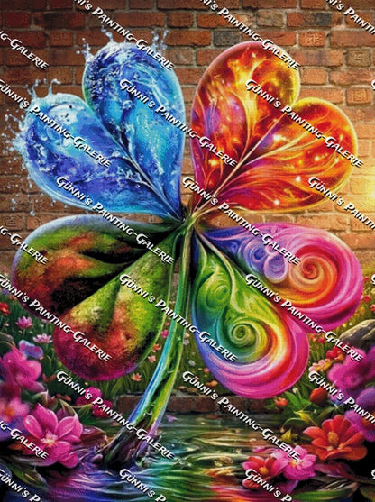 Das Kleeblatt der Elemente by illumaris KI_Art 90x120 447 Farben