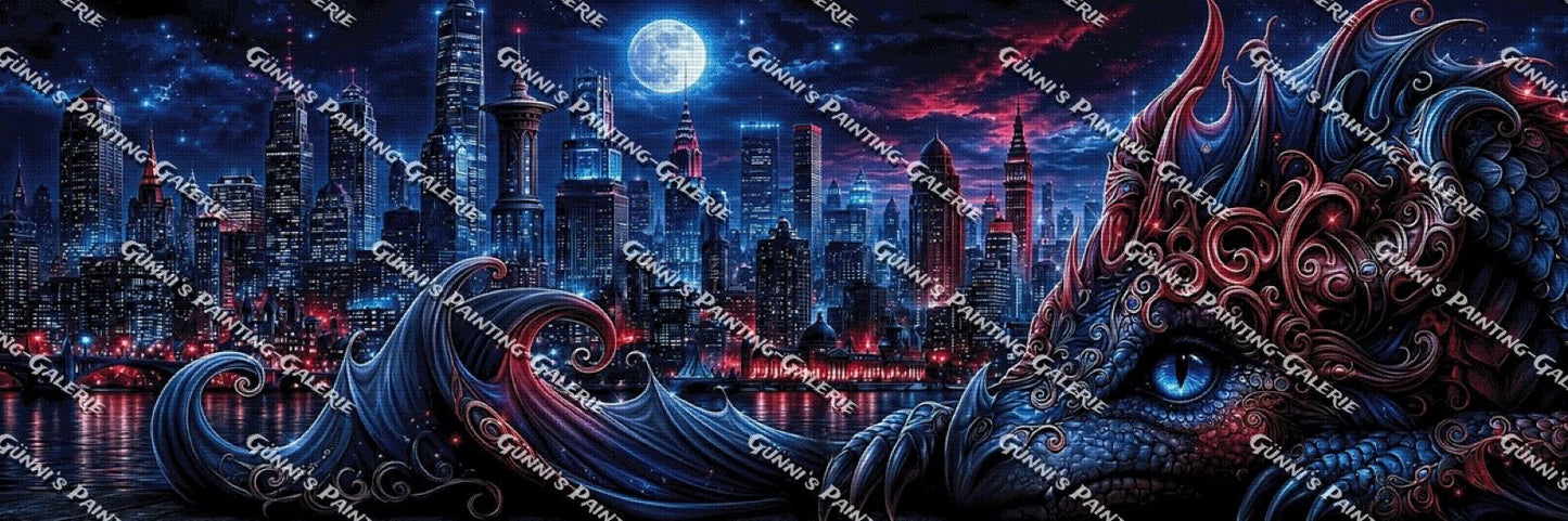 Der Wächter der Mitternachtsstadt by Andy‘s_AI_Art 300x100 250 Farben