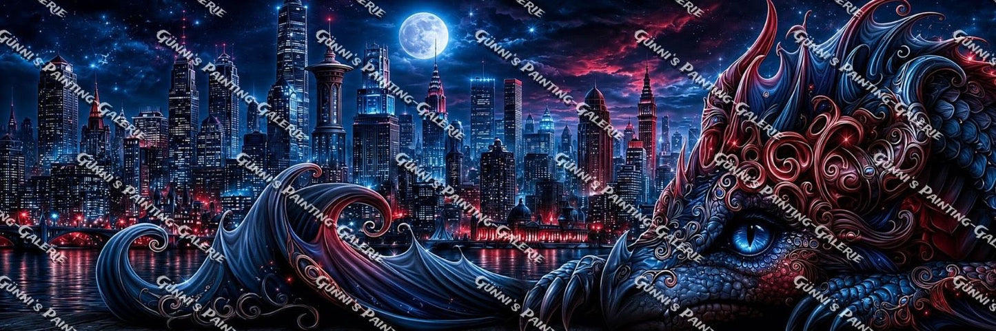 Der Wächter der Mitternachtsstadt by Andy‘s_AI_Art 300x100 250 Farben