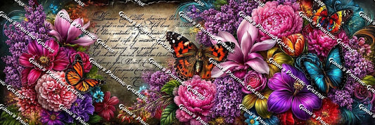 Vintage - Symphonie der Blüten by Andy‘s_AI_Art 300x100 400 Farben