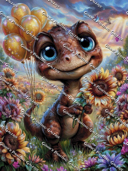 Kleine Freude, große Augen by illumaris KI_Art 75x100 290 Farben