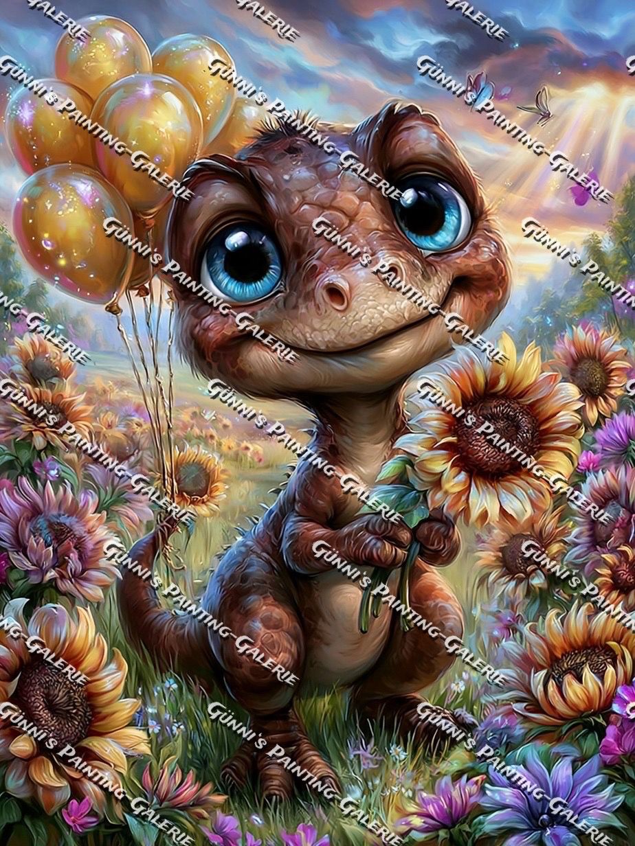 Kleine Freude, große Augen by illumaris KI_Art 75x100 290 Farben