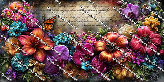 Vintage - Verzauberte Blütenzeit by Andy‘s_AI_Art 160x80 400 Farben