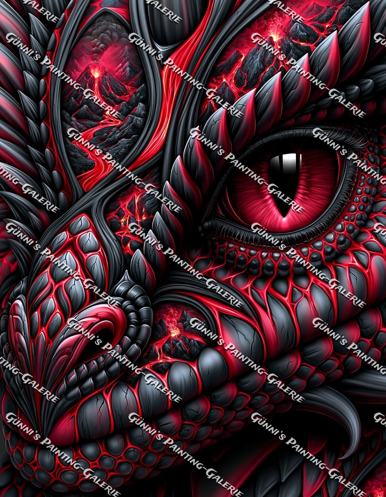 Die Glut des Vulkans by Andy‘s_AI_Art 70x90 150 Farben