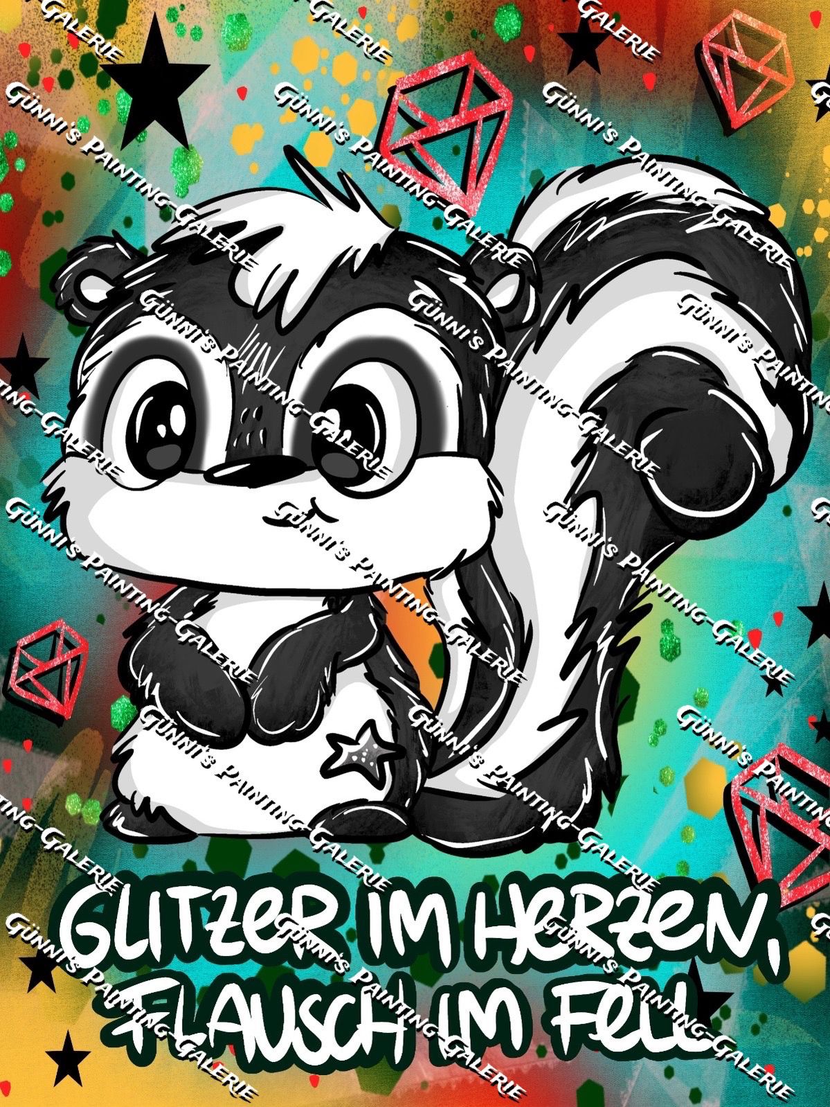 Glitzer im Herzen by Schnubbirella 75x100 180 Farben