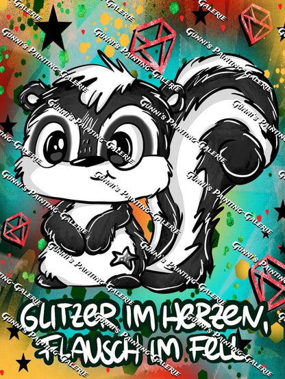 Glitzer im Herzen by Schnubbirella 75x100 180 Farben