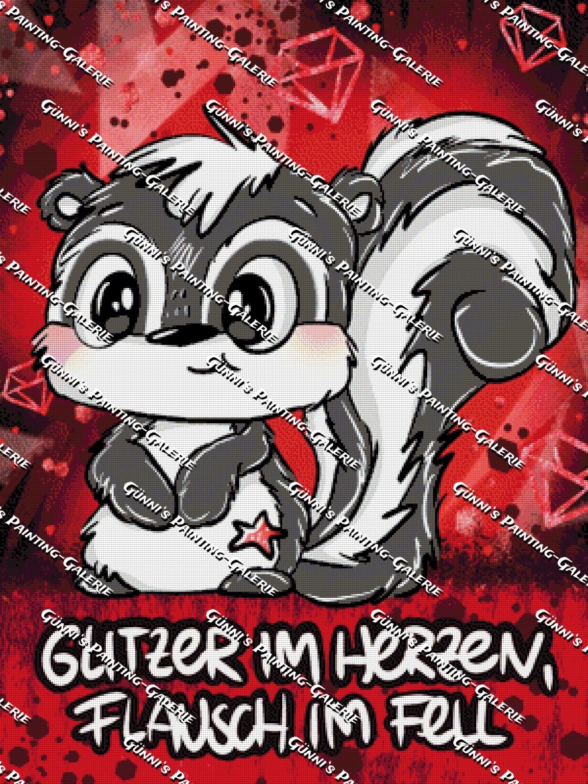 Glitzer im Herzen III by Schnubbirella 75x100 115 Farben