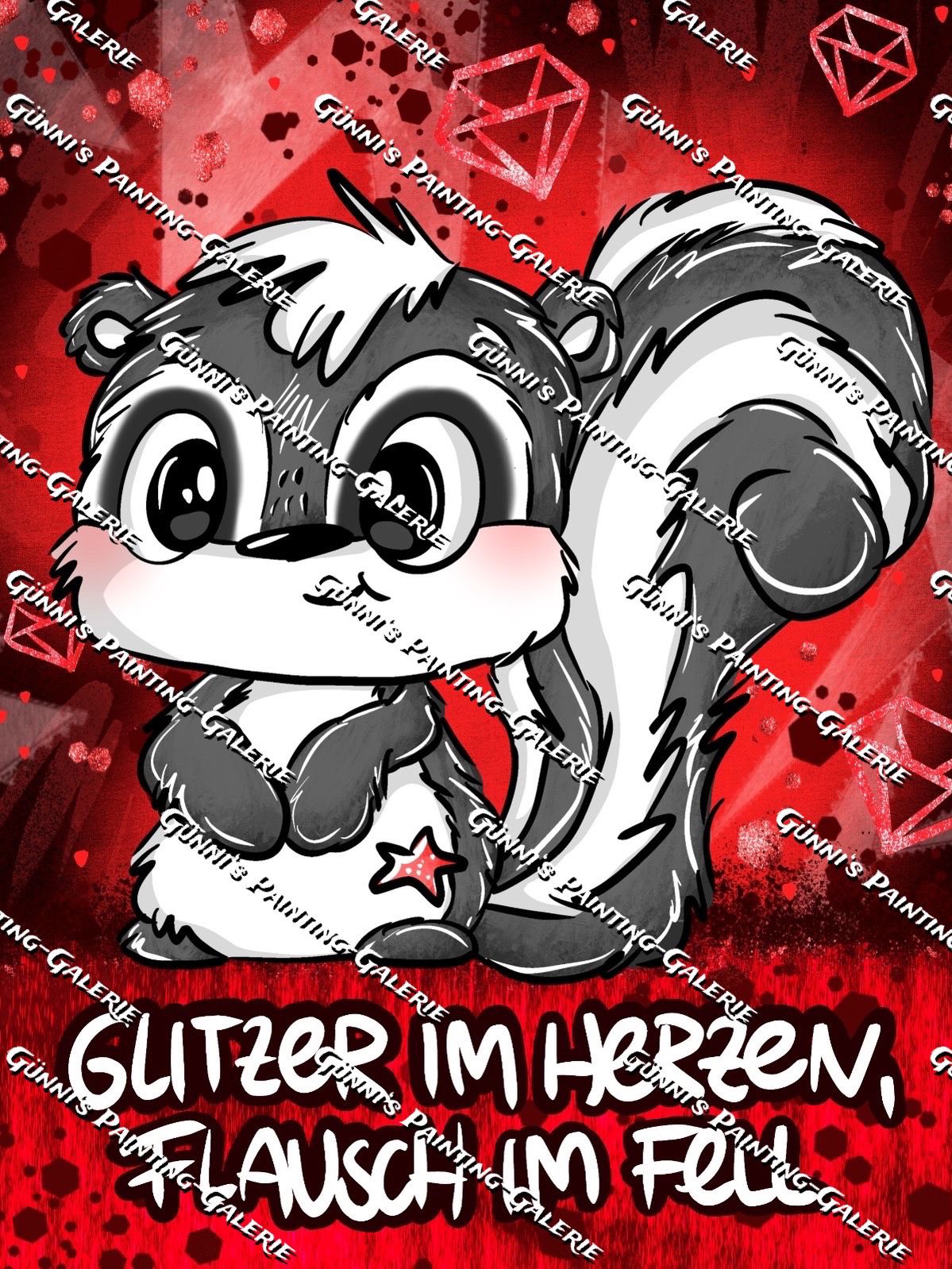Glitzer im Herzen III by Schnubbirella 75x100 115 Farben
