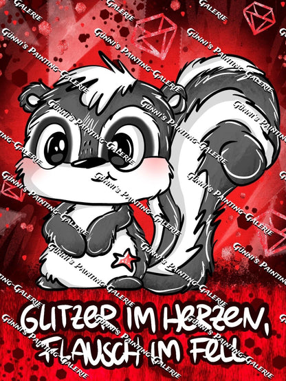 Glitzer im Herzen III by Schnubbirella 75x100 115 Farben