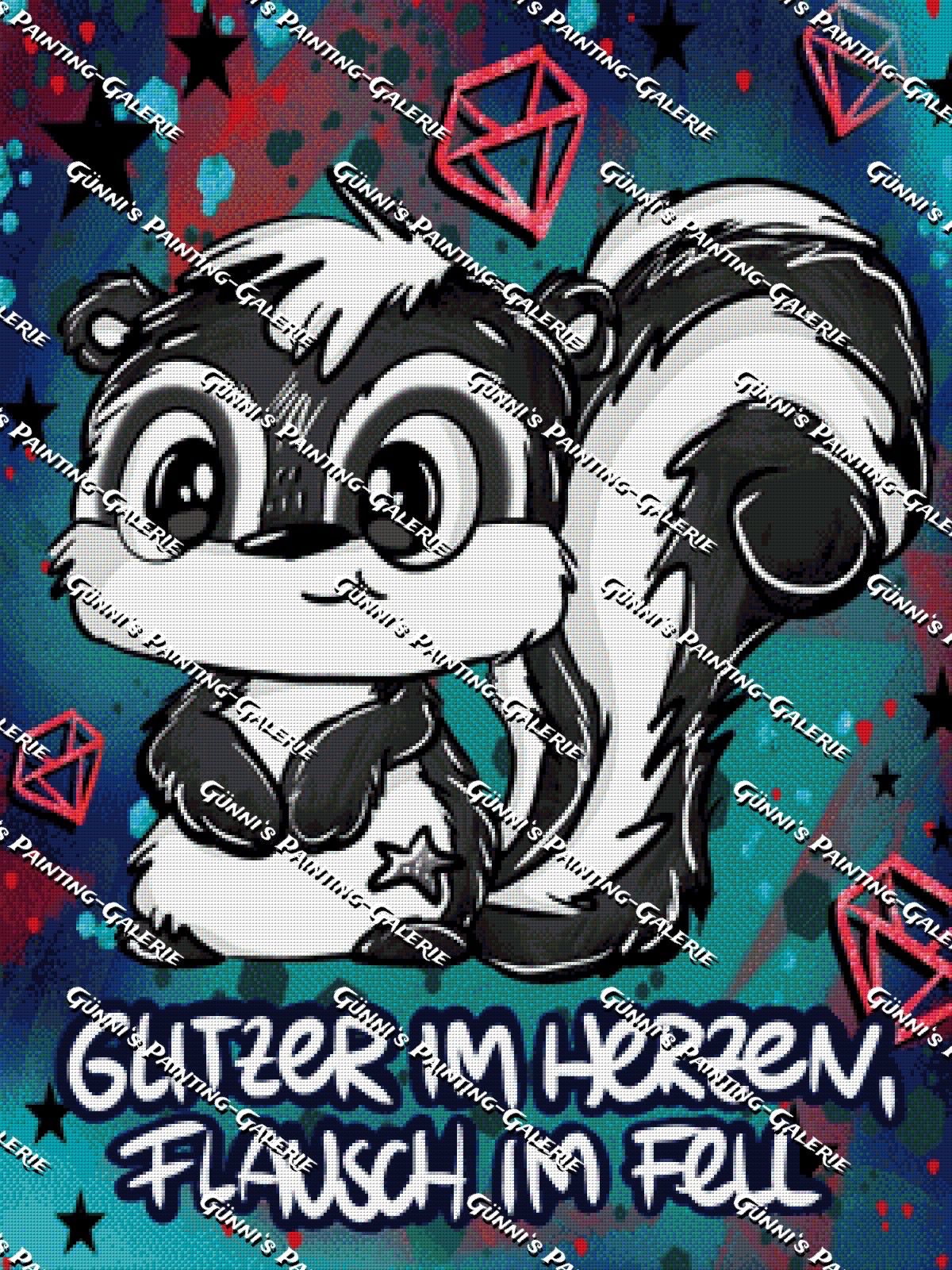 Glitzer im Herzen II by Schnubbirella 75x100 150 Farben