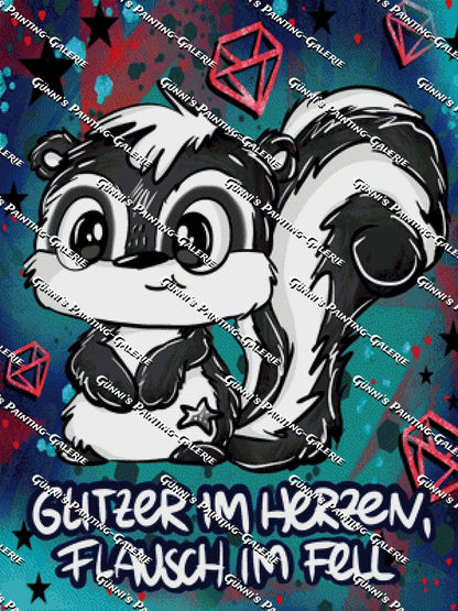 Glitzer im Herzen II by Schnubbirella 75x100 150 Farben