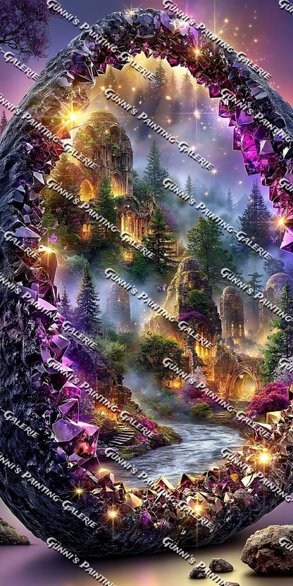 Reich der Kristallträume by illumaris KI_Art 65x130 320 Farben