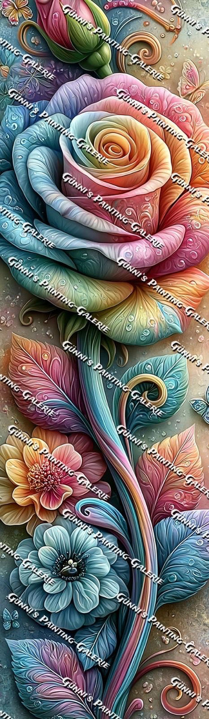 Die Blüte des Regenbogens by Andy‘s_AI_Art 35x120 240 Farben
