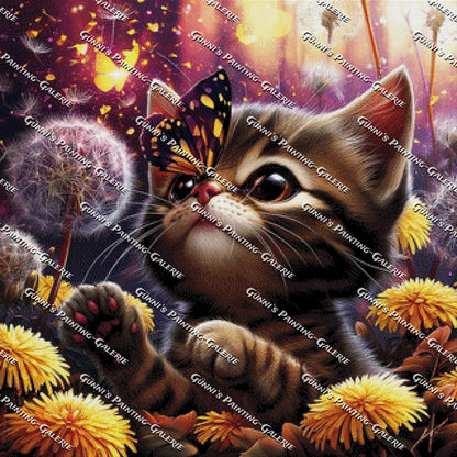 Pfötchen im Feenlicht by illumaris KI_Art 80x80 270 Farben