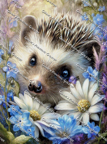 Blümchen-Igel by Andastra_DP 75x100 230 Farben