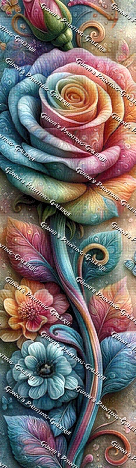 Die Blüte des Regenbogens by Andy‘s_AI_Art 35x120 240 Farben