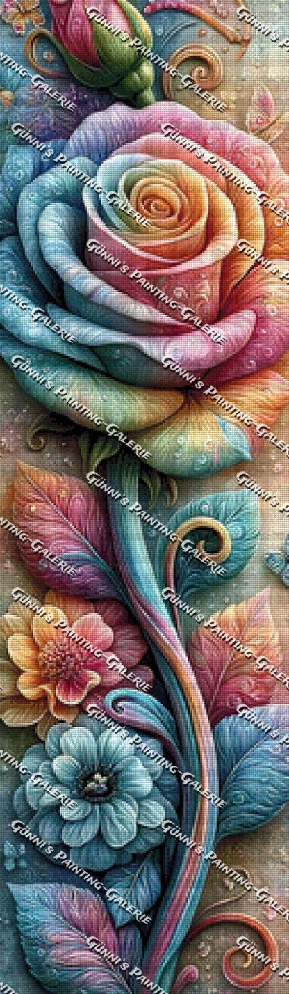 Die Blüte des Regenbogens by Andy‘s_AI_Art 35x120 240 Farben