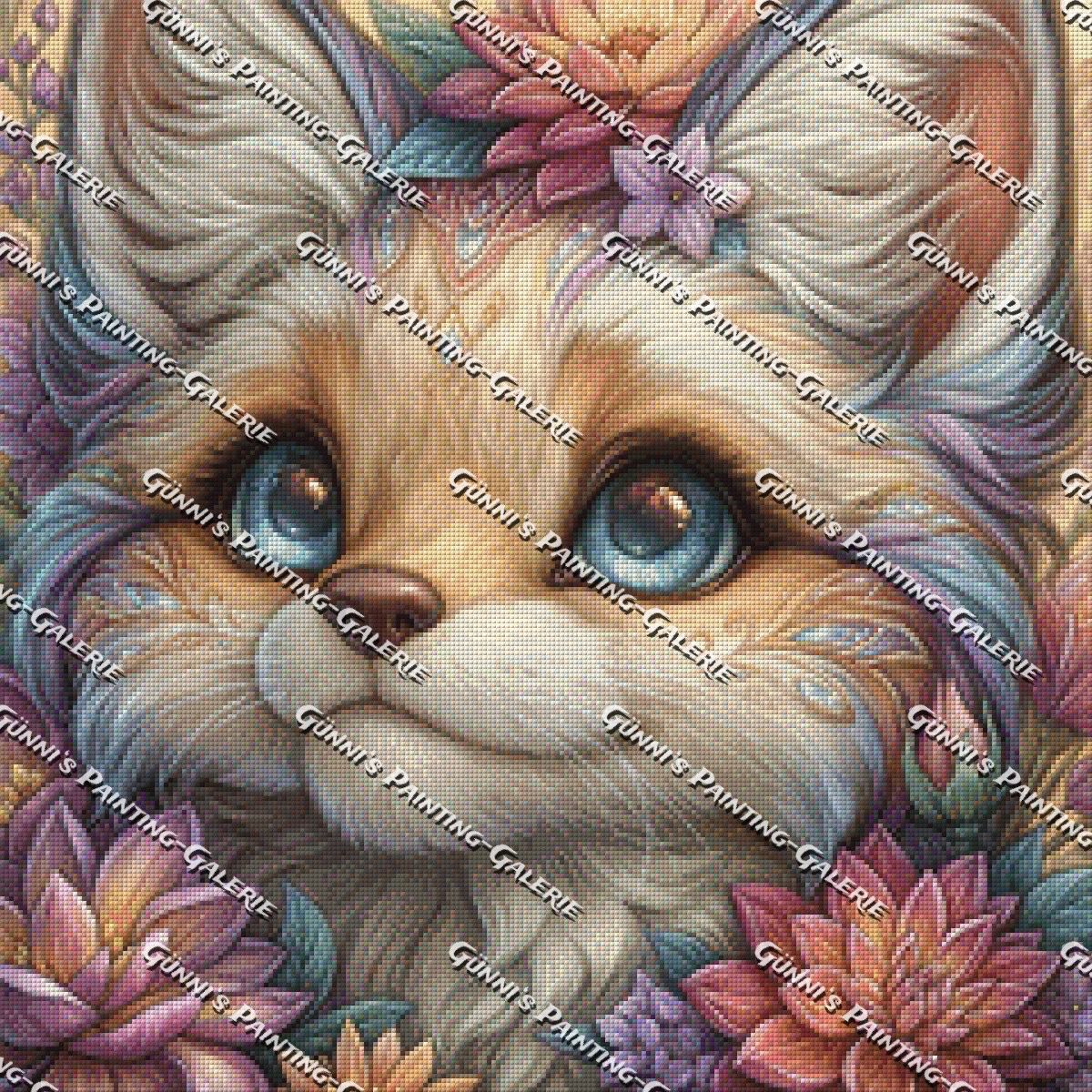 Blütenfuchs by Elly_A.I. 60x60 120 Farben
