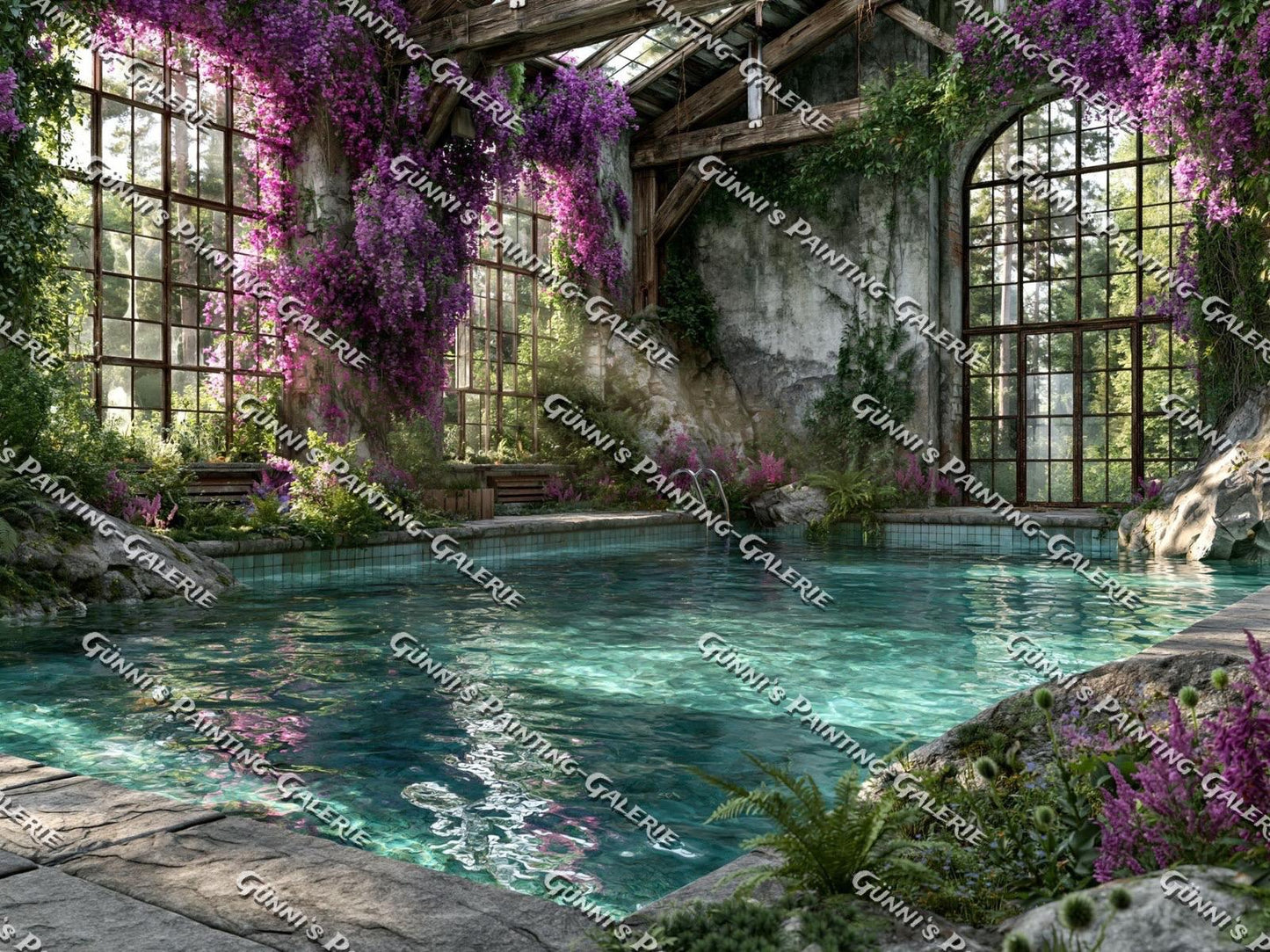 Lost Place - Das verlassene Hallenbad by QN 120x90 230 Farben