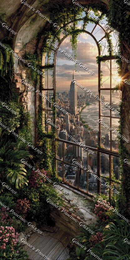 Lost Place - Die vergessene Skyline by QN 70x140 210 Farben