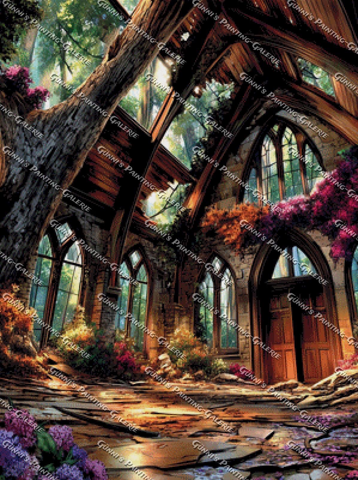 Lost Place - Die verwunschene Kathedrale by QN 75x100 300 Farben