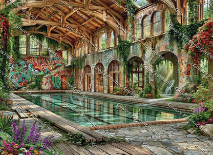 Lost Place - Das vergessene Hallenbad II by QN 110x80 300 Farben