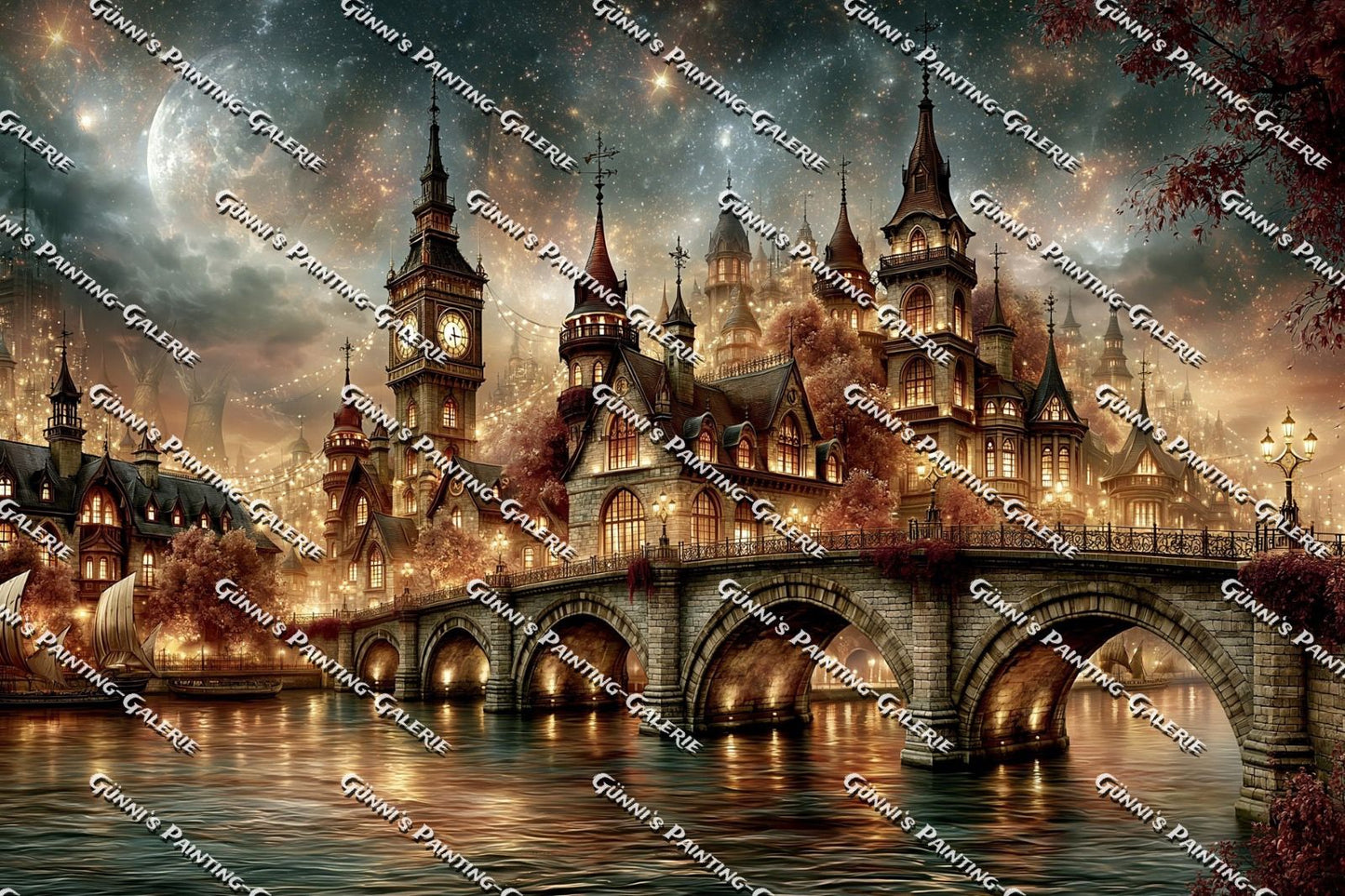 Die Stadt der tausend Lichter by QN 120x80 160 Farben