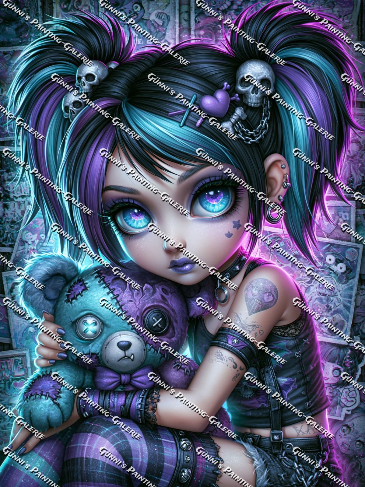 Die kleine Rebellin by Sweet_Loco_AI 75x100 160 Farben