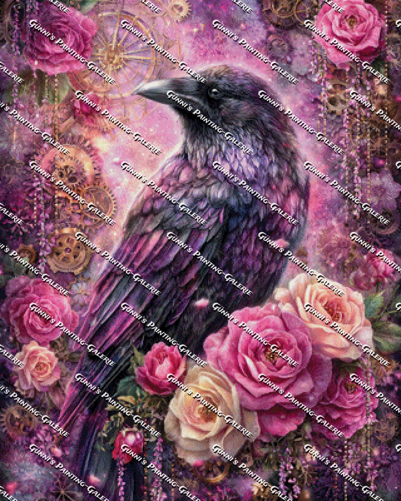 Der Rabe der Rosenzeit by Elly_A.I. 75x100 260 Farben