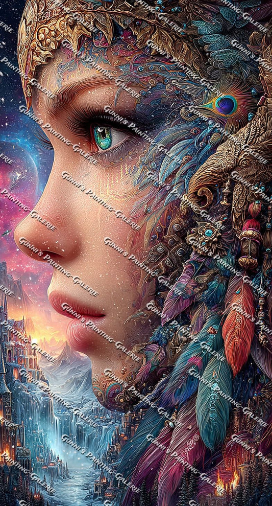 Tochter der Galaxien by Elly_A.I. 70x130 295 Farben
