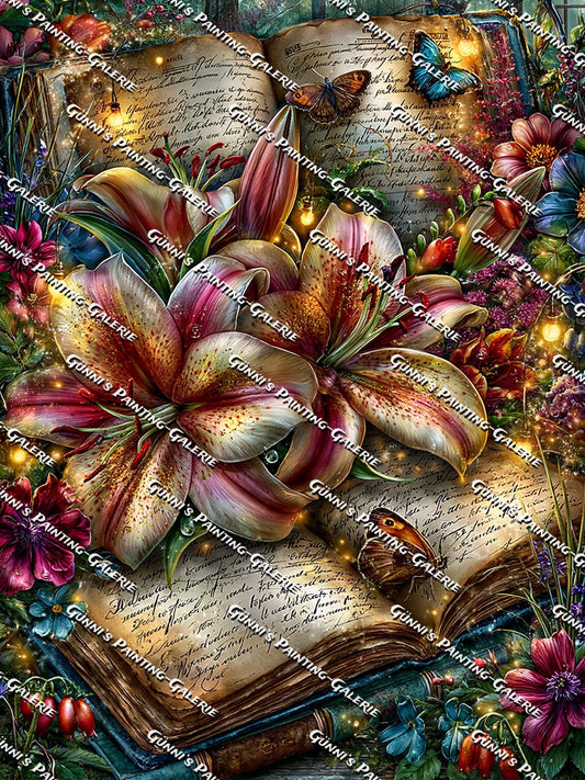 Vintage - Wenn Blumen Geschichten erzählen by Andy‘s_AI_Art 75x100 290 Farben
