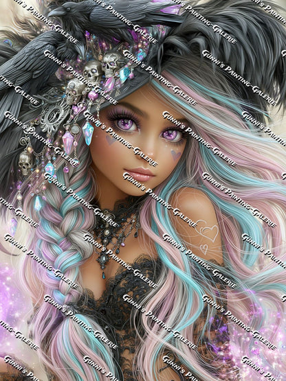 Die Rabenkönigin by Andy‘s_AI_Art 75x100 190 Farben