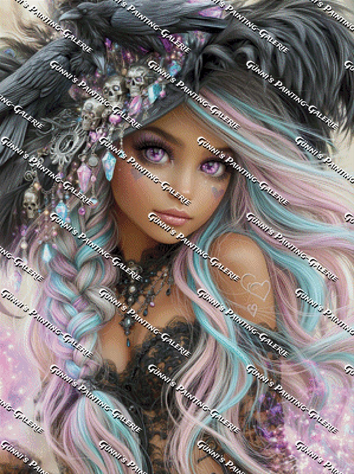 Die Rabenkönigin by Andy‘s_AI_Art 75x100 190 Farben