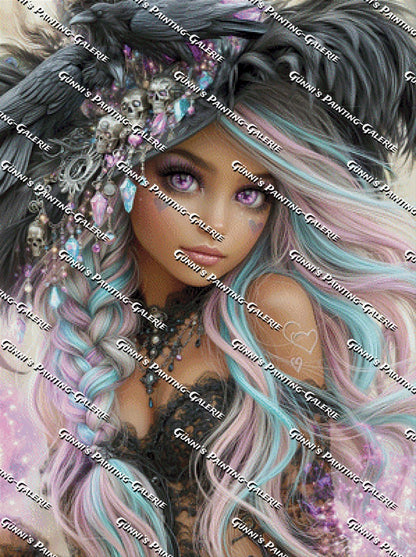 Die Rabenkönigin by Andy‘s_AI_Art 75x100 190 Farben