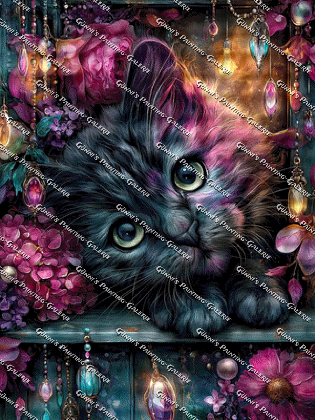 Das Kristallkätzchen by Andy‘s_AI_Art 75x100 270 Farben