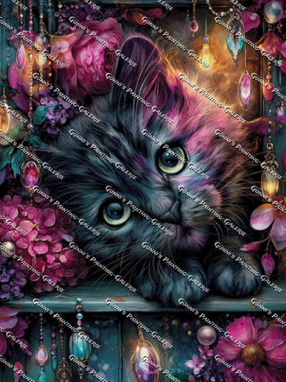 Das Kristallkätzchen by Andy‘s_AI_Art 75x100 270 Farben