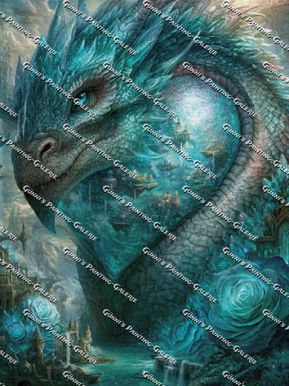 Der Smaragddrache by Elly_A.I. 90x120 180 Farben