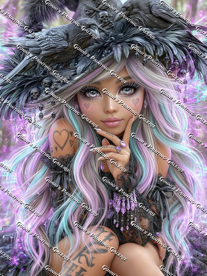 Die Königin der Schatten by Andy‘s_AI_Art 90x120 185 Farben