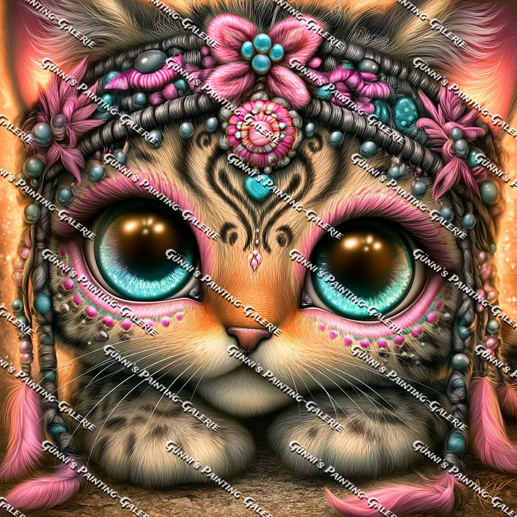 Traumkatze by Elly_A.I. 60x60 95 Farben