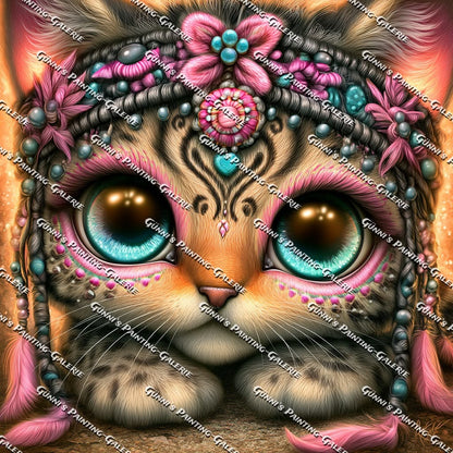 Traumkatze by Elly_A.I. 60x60 95 Farben