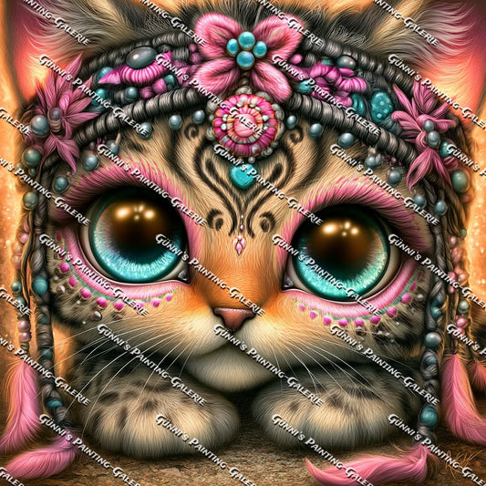 Traumkatze by Elly_A.I. 60x60 95 Farben