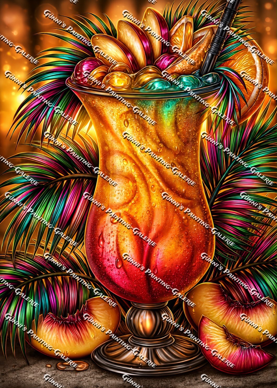 Sunset Paradise by Andy‘s_AI_Art 50x70 90 Farben
