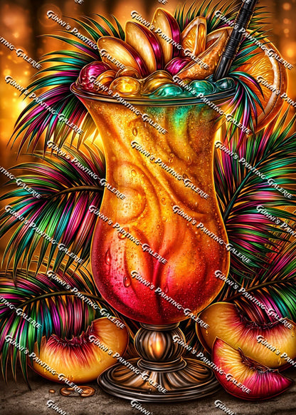 Sunset Paradise by Andy‘s_AI_Art 50x70 90 Farben